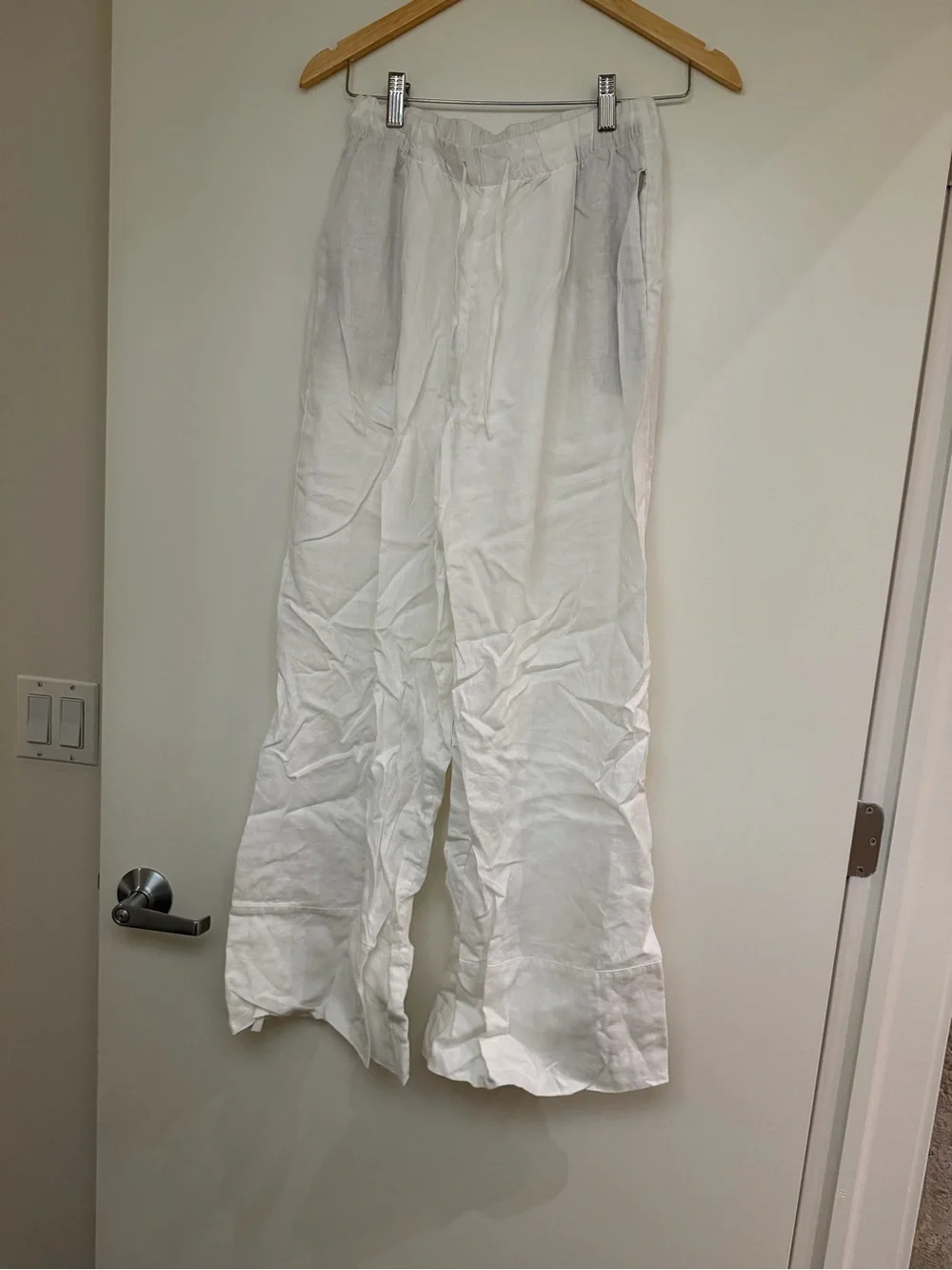 Zara LINEN PALAZZO PANTS